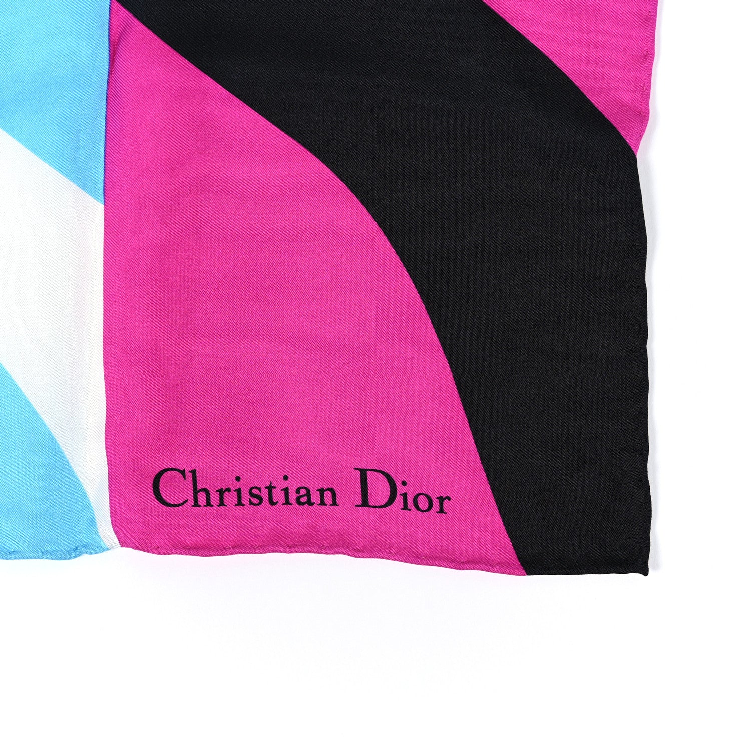 Christian Dior Silk D-Jungle Pop Scarf 90 Blue 3 of 4