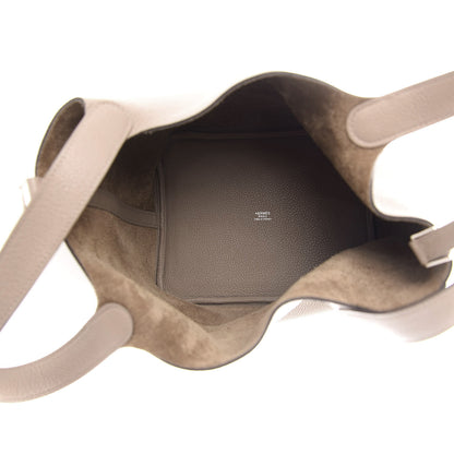 Hermes Taurillon Clemence Picotin Lock 22 MM Gris Asphalte 5 of 12