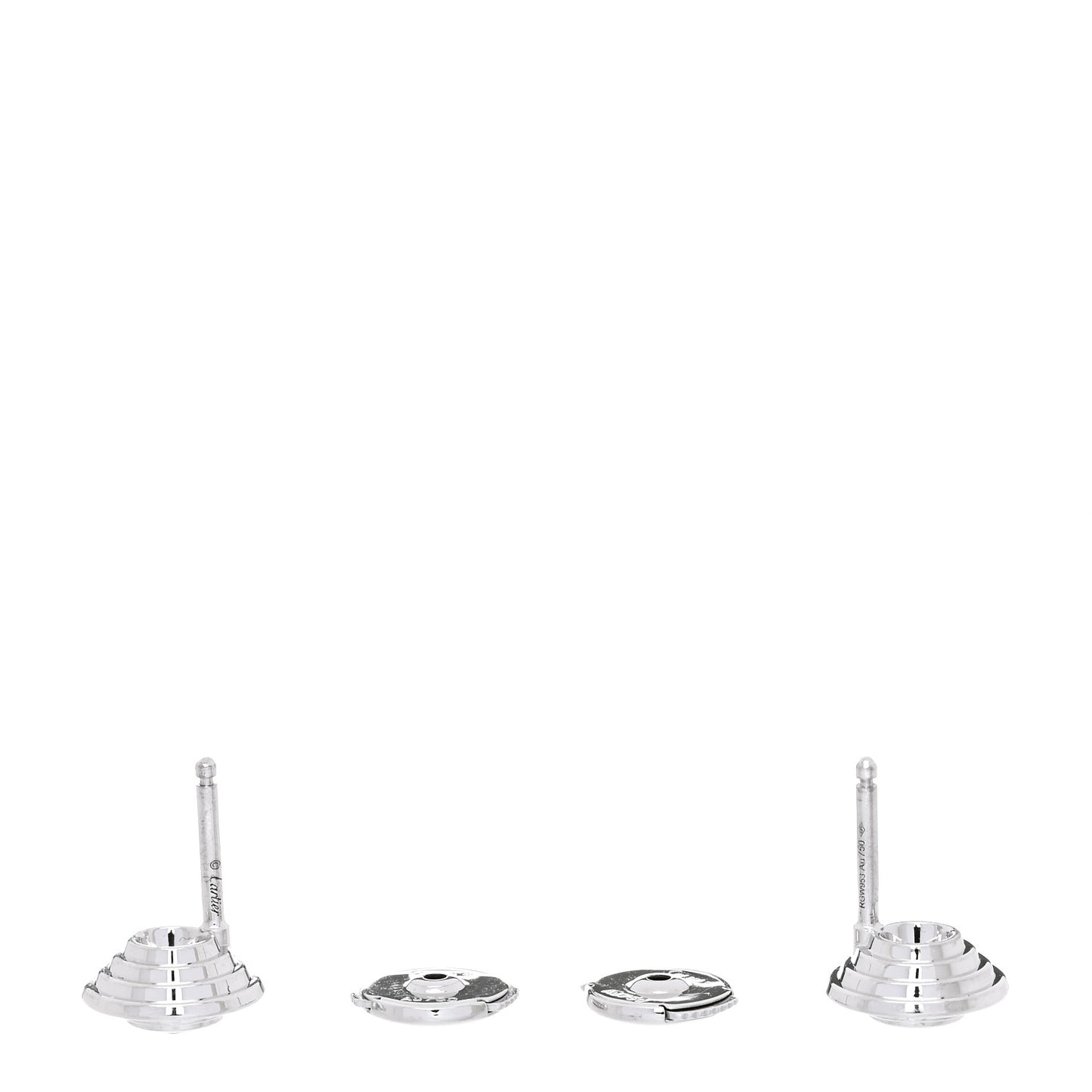18K White Gold Diamond D'Amour Halo Earrings