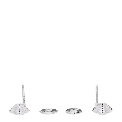 Cartier 18K White Gold Diamond D'Amour Halo Earrings 3 of 6