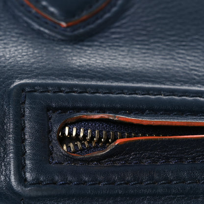 Celine Supple Calfskin Large Phantom Luggage Navy Blue Orange 11 of 17