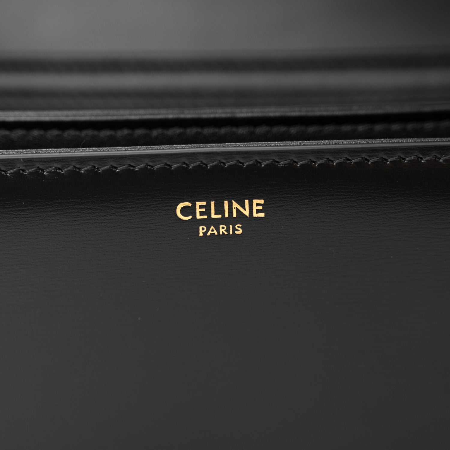 Celine Shiny Calfskin Medium Triomphe Black 7 of 11