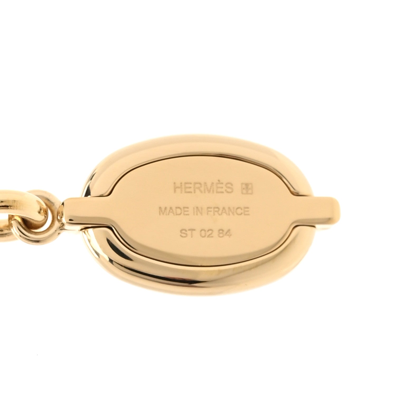 Hermes Metal Enamel Mini Maillon Pendant Necklace Black 4 of 5