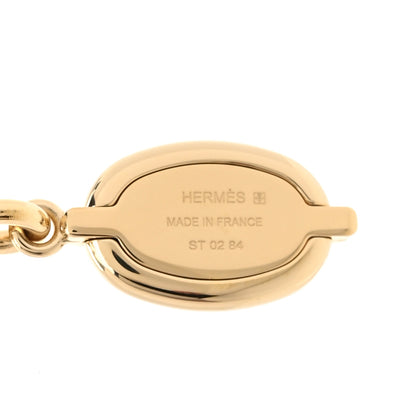 Hermes Metal Enamel Mini Maillon Pendant Necklace Black 4 of 5