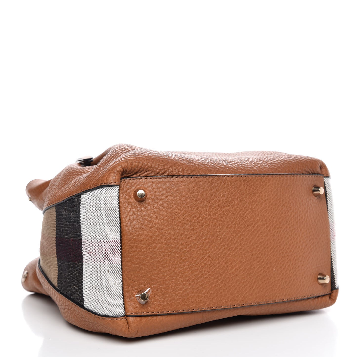Grainy Calfskin House Check Small Maidstone Saddle Brown