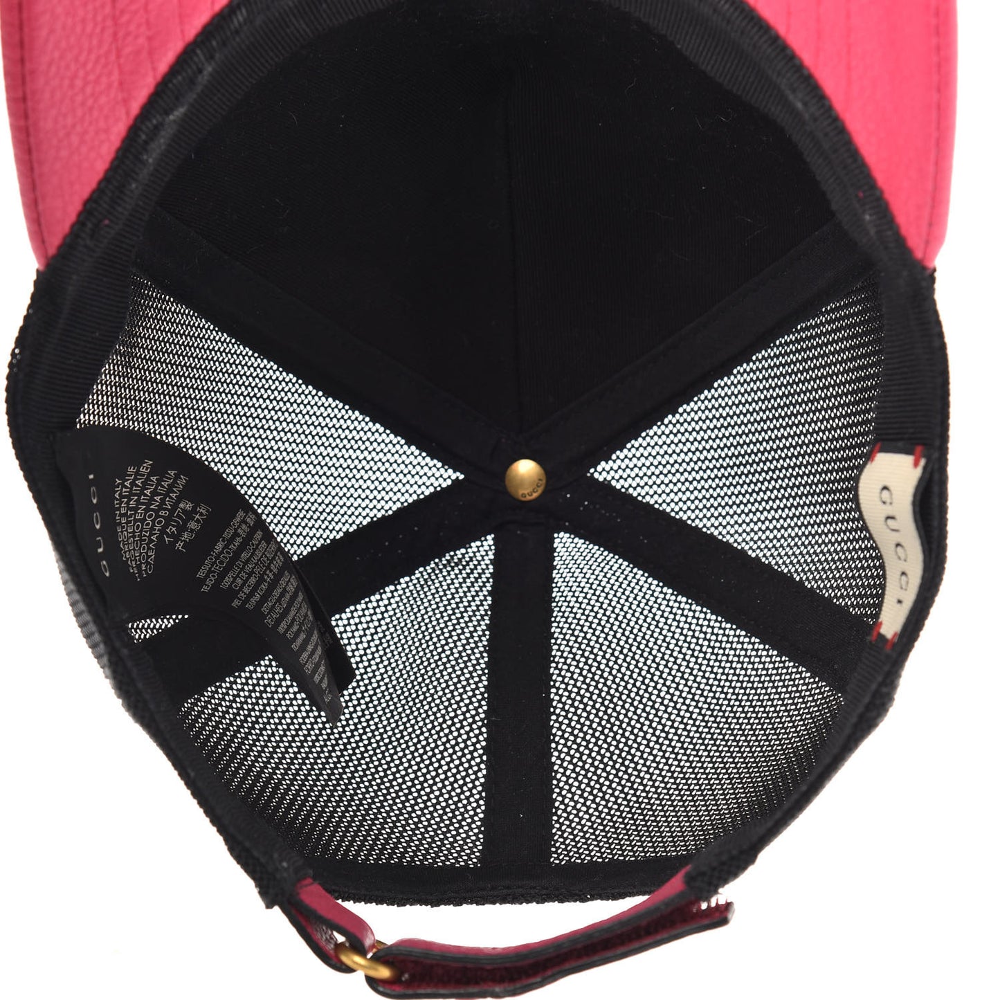 Cripto Calfskin Logo Baseball Hat L Fuxia Black