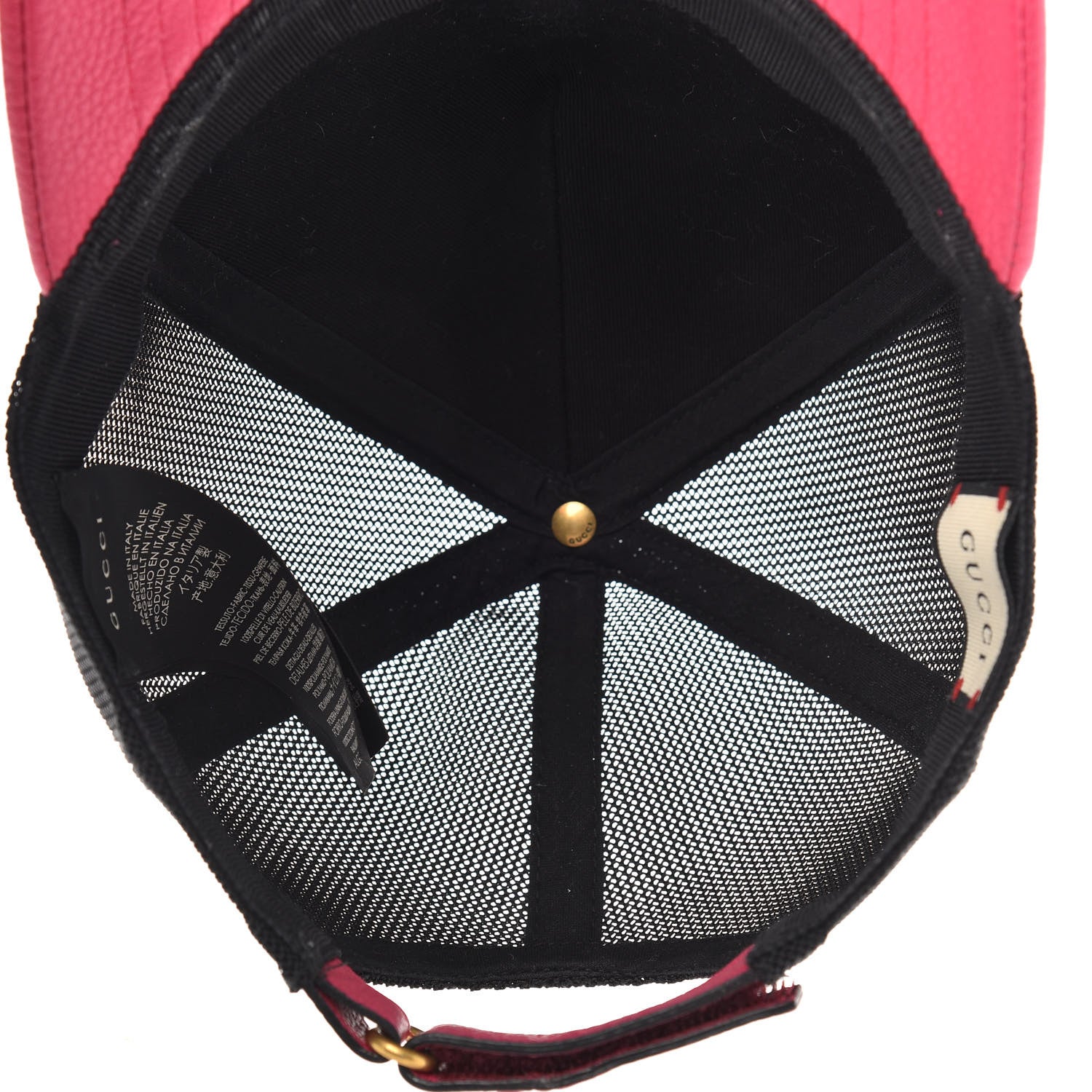 Gucci Cripto Calfskin Logo Baseball Hat L Fuxia Black 5 of 9