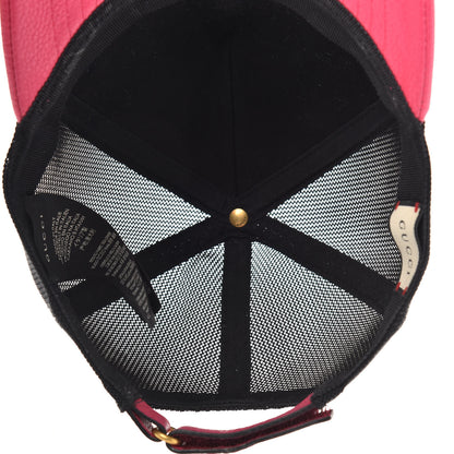 Gucci Cripto Calfskin Logo Baseball Hat L Fuxia Black 5 of 9