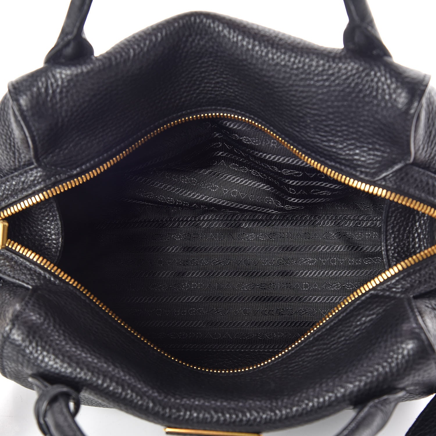 Prada Vitello Daino Satchel Black 8 of 10