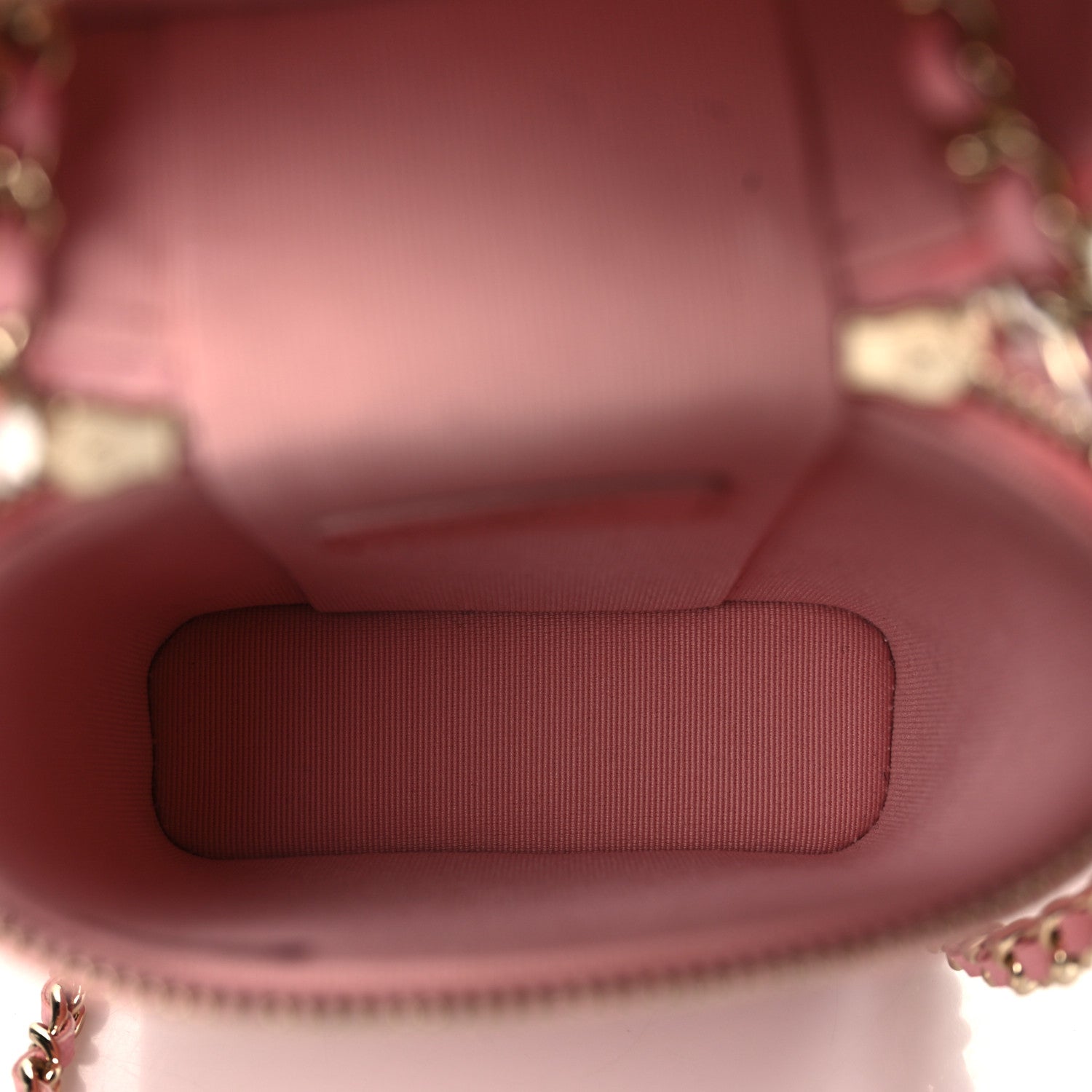 Chanel Caviar Quilted Phone Holder With Chain Pink 5 of 10