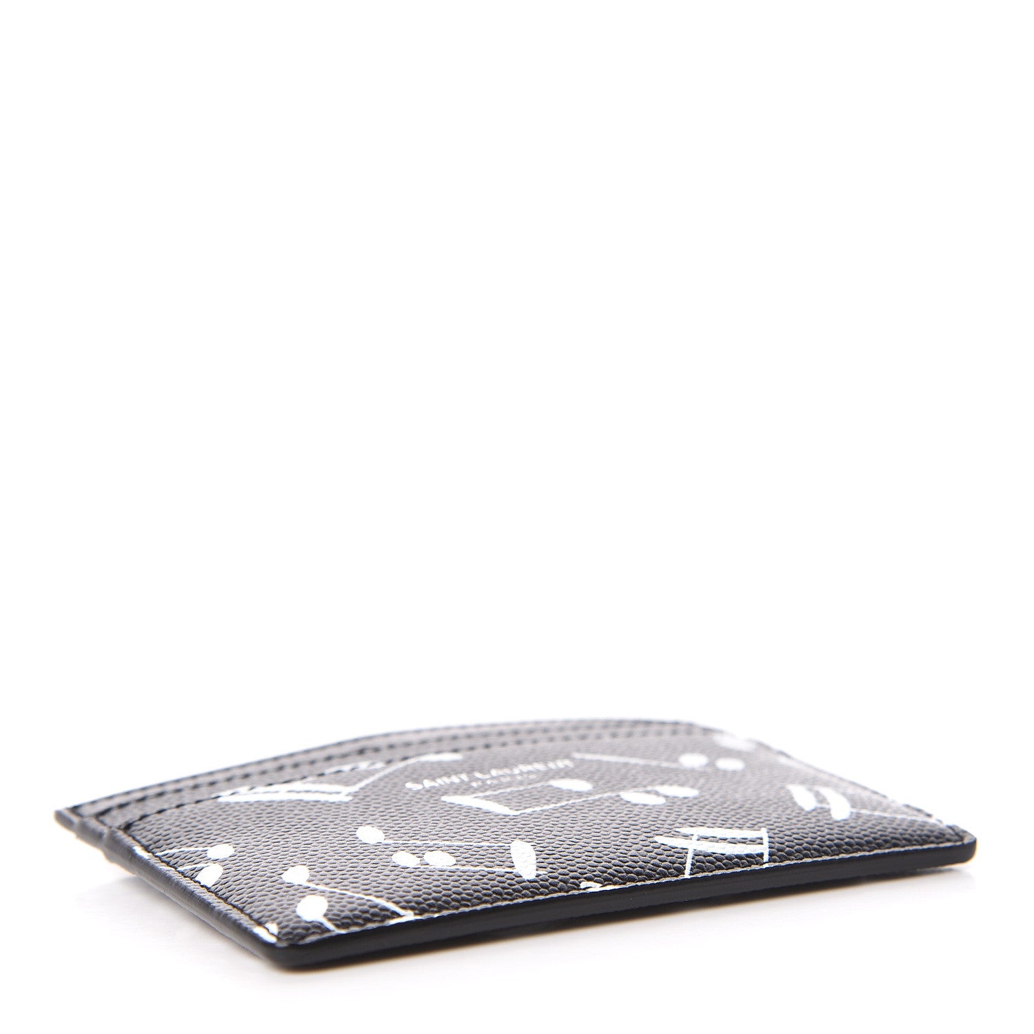 Saint Laurent Grain De Poudre Musical Notes Credit Card Case Black 4 of 8