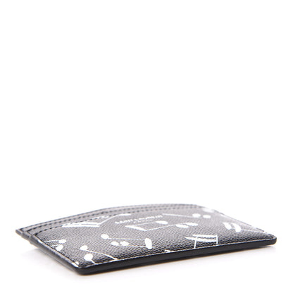 Saint Laurent Grain De Poudre Musical Notes Credit Card Case Black 4 of 8