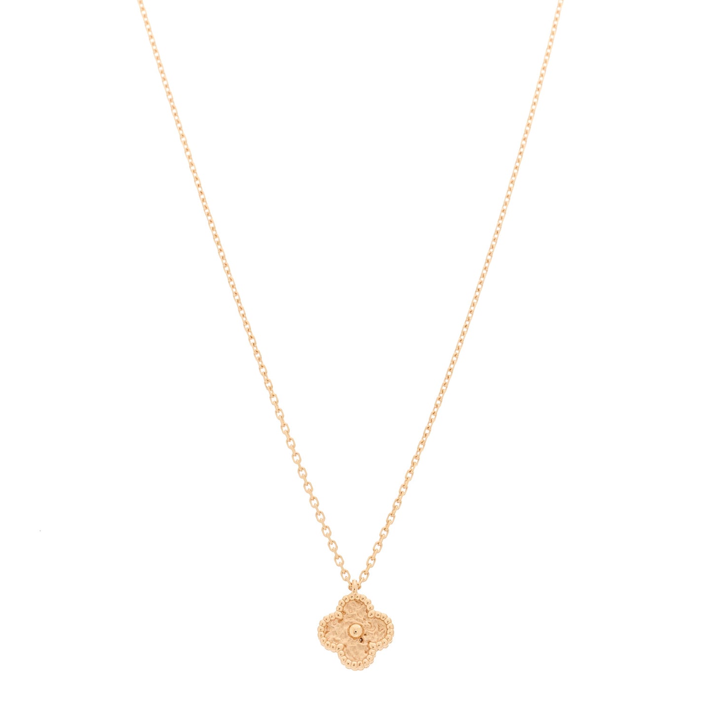 18K Rose Gold Sweet Alhambra Pendant Necklace
