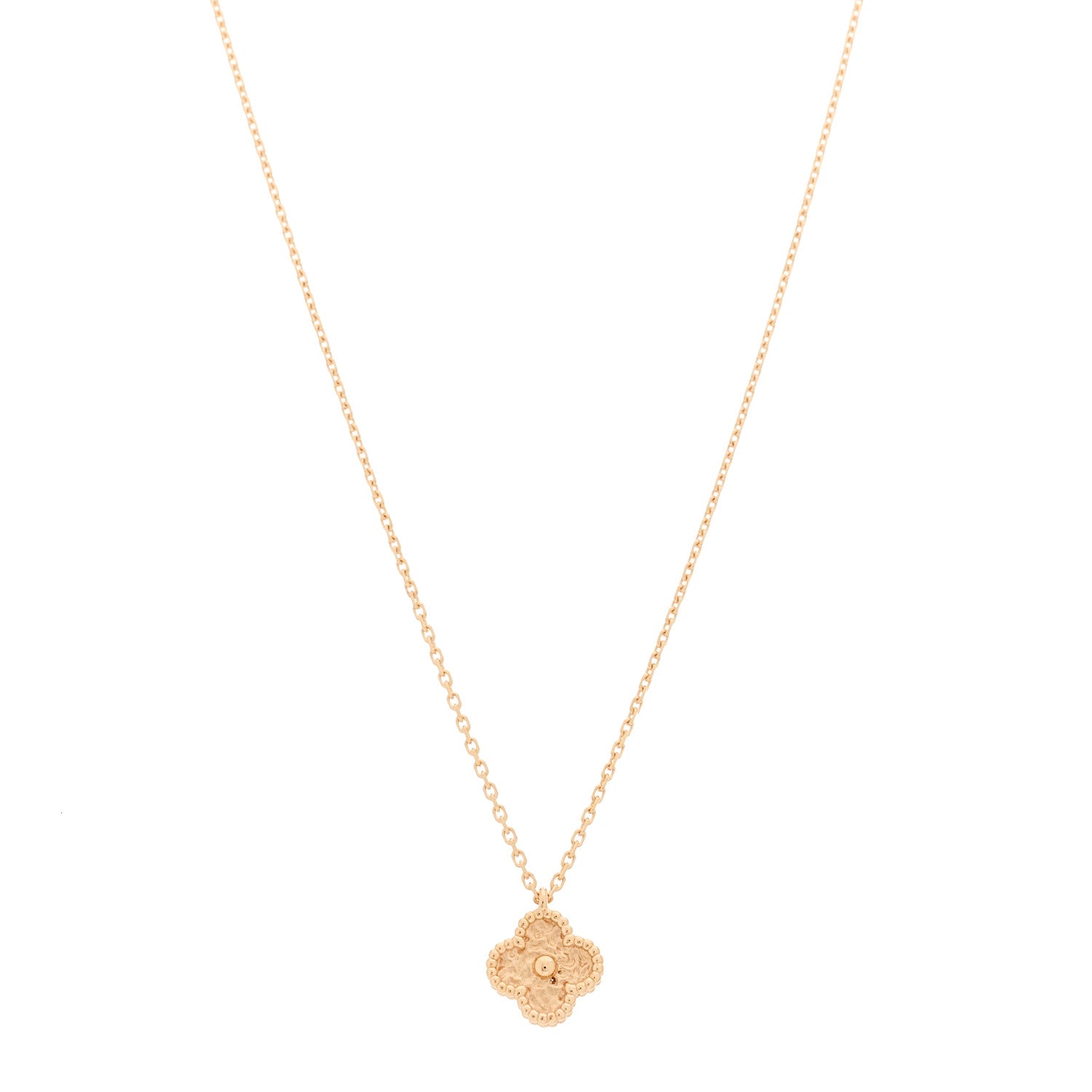 Van Cleef & Arpels 18K Rose Gold Sweet Alhambra Pendant Necklace 1 of 6