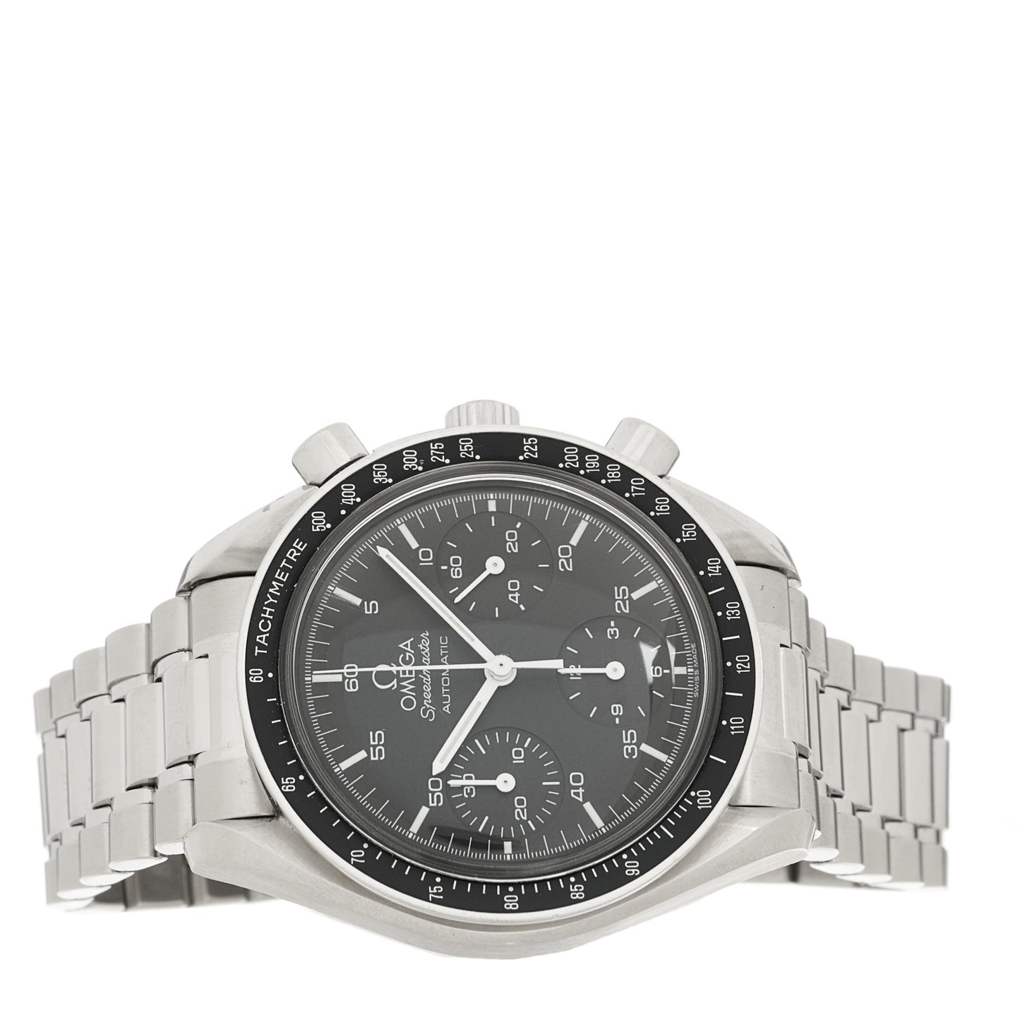Stainless Steel 39mm Speedmaster Chronograph Automatic Watch Black 3510.50.00