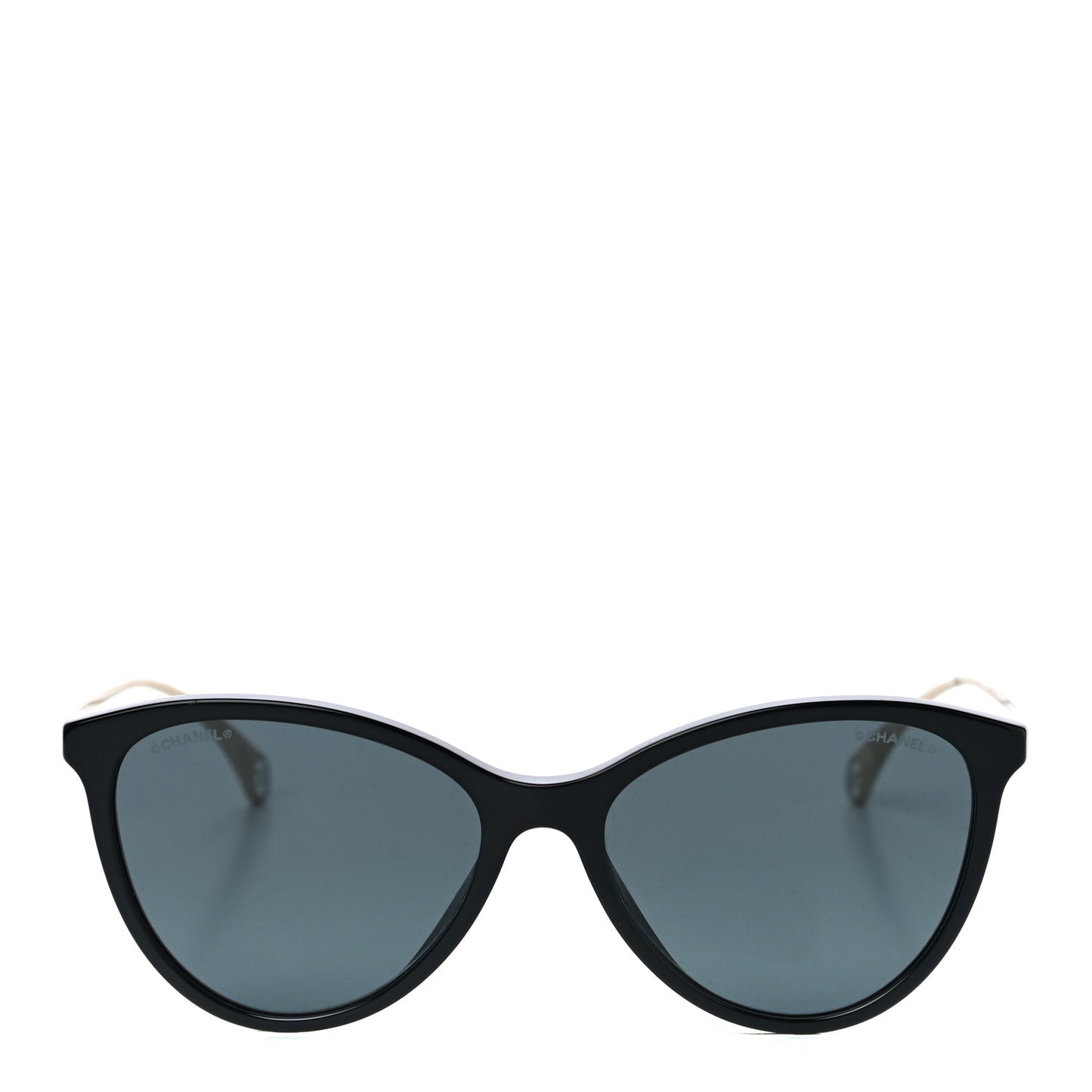 Acetate Metal Butterfly Sunglasses 5459 Black Gold