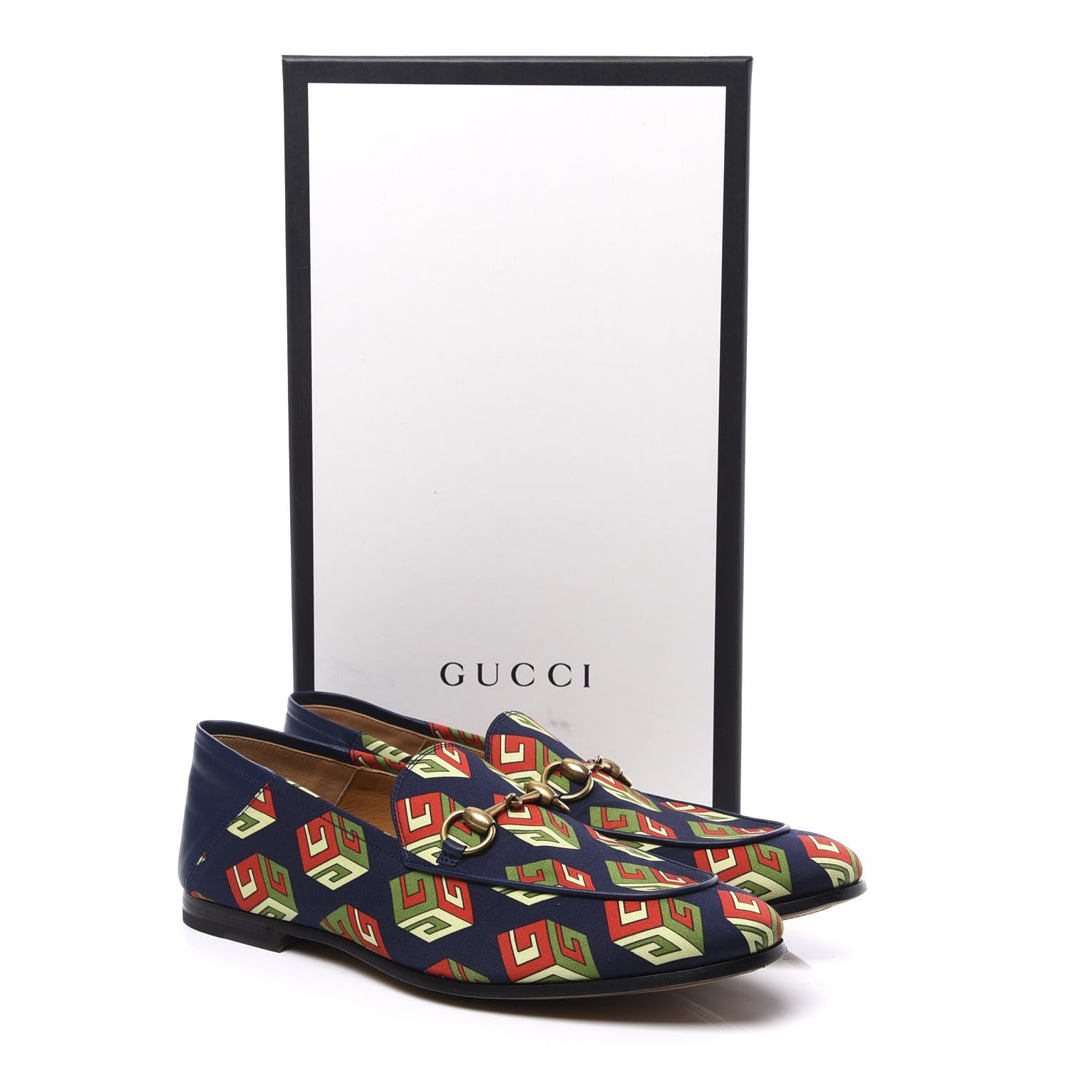 Gucci Satin Lambskin Mini GG Wallpaper Mens Brixton Horsebit Loafers 7.5 Royal Blue Blue Agata 11 of 11