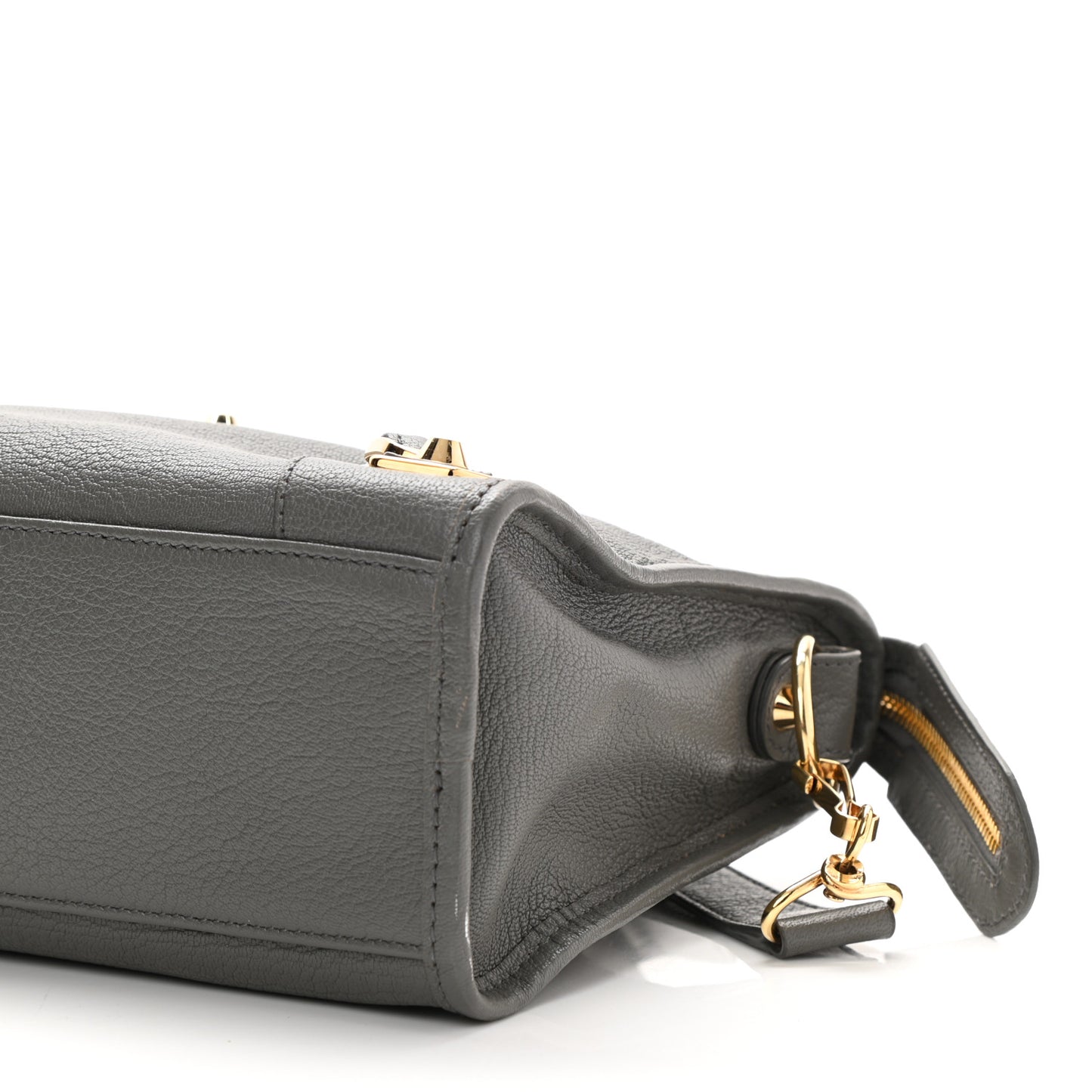 Chevre Gold Metallic Edge Hardware S City Gris Acier