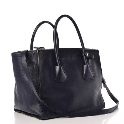 Prada Glace Calf Twin Pocket Tote Baltico 3 of 7