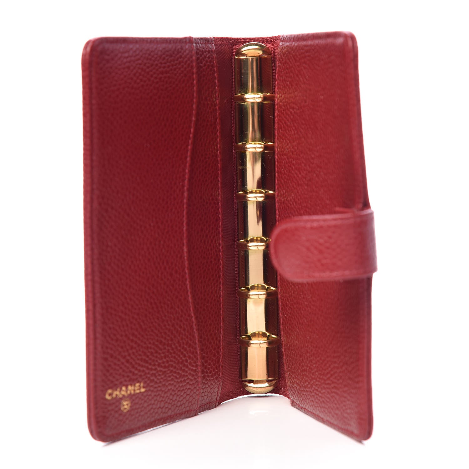 Chanel Caviar CC Small Ring Agenda Planner Red 5 of 8