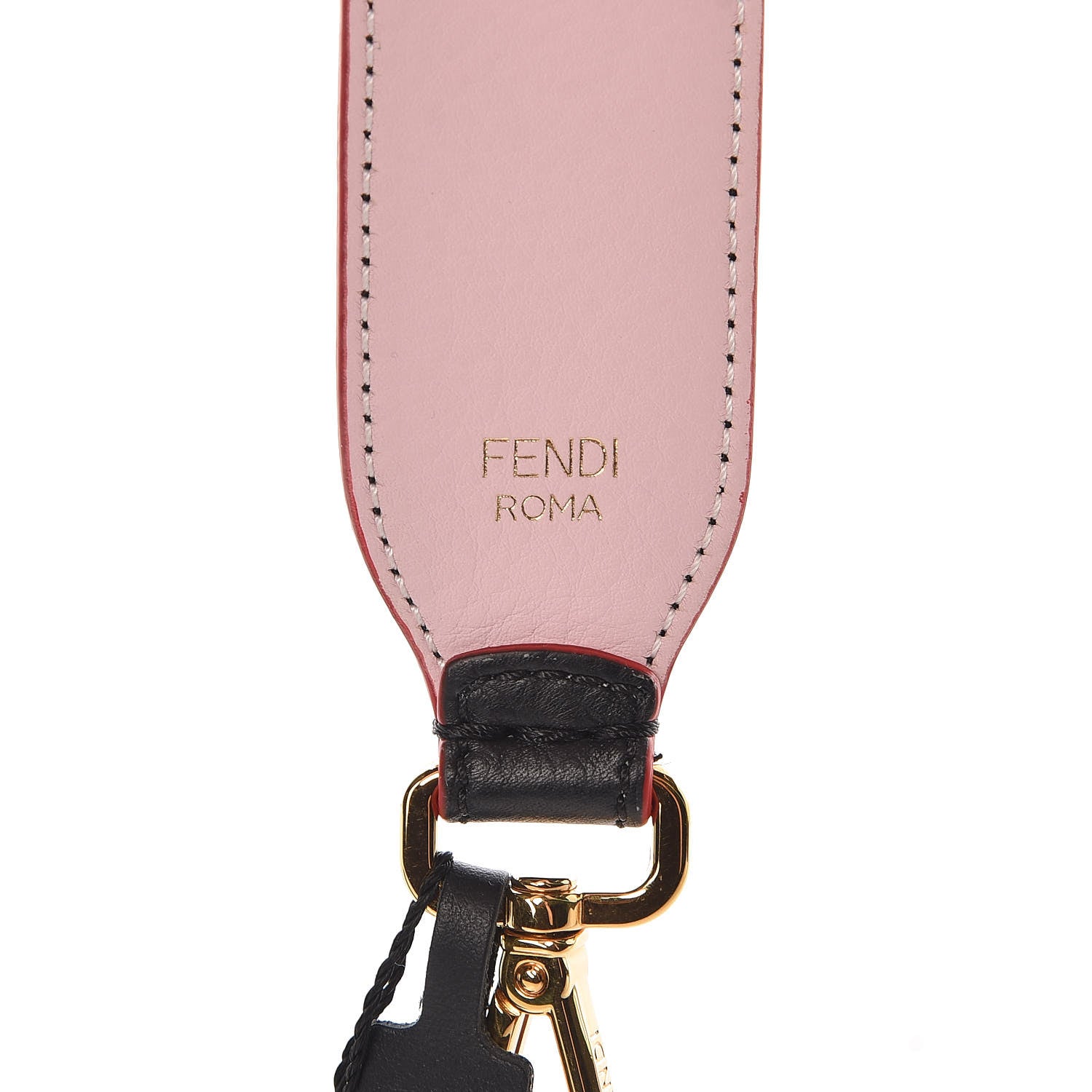 Fendi Vitello Dolce Tri-Color Buttoned Strap You Black Peonia Cuoio 3 of 4