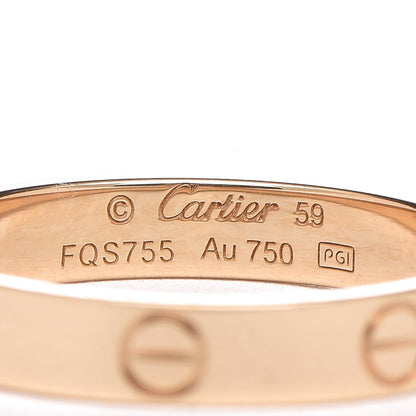 Cartier 18K Yellow Gold 3.5mm LOVE Wedding Band Ring 59 8.75 4 of 5