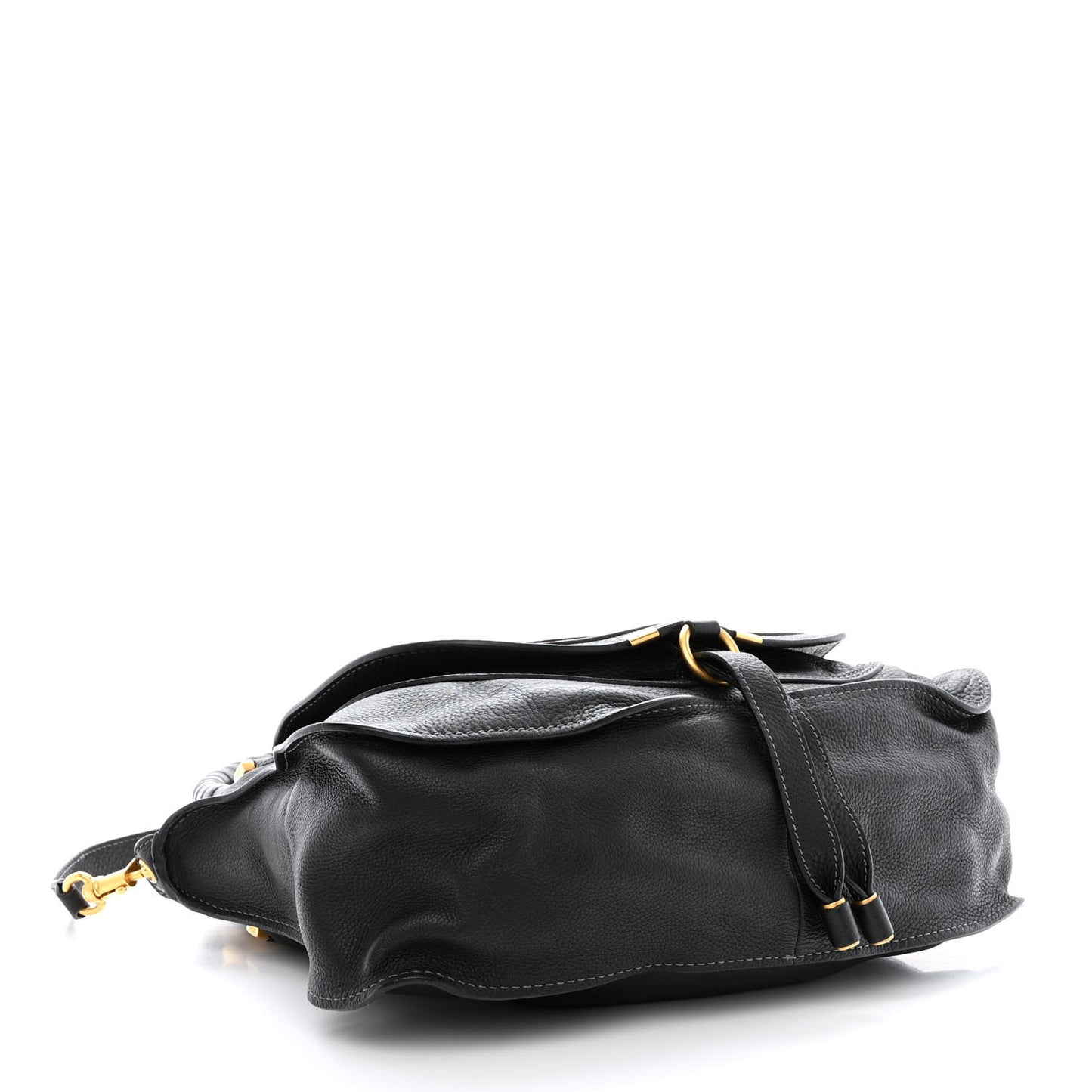 Calfskin Medium Marcie Satchel Black