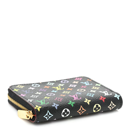 Louis Vuitton Monogram Multicolor Zippy Coin Purse Black Grenade 4 of 9