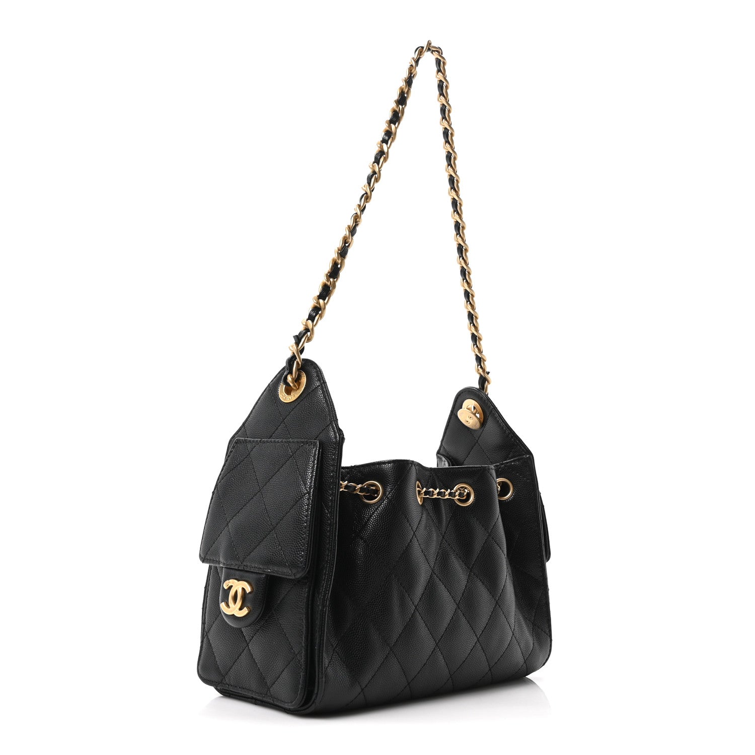 Chanel Caviar Quilted Mini Chanel 25 Handbag Black 3 of 11