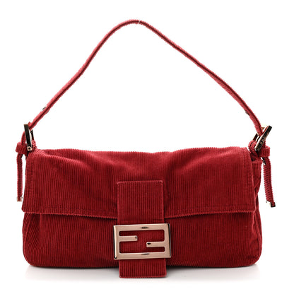 Fendi Corduroy Baguette Rosso 1 of 10
