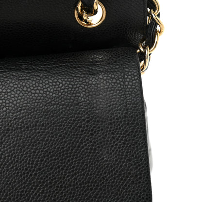 Chanel Caviar Quilted Jumbo Double Flap Black 13 of 16