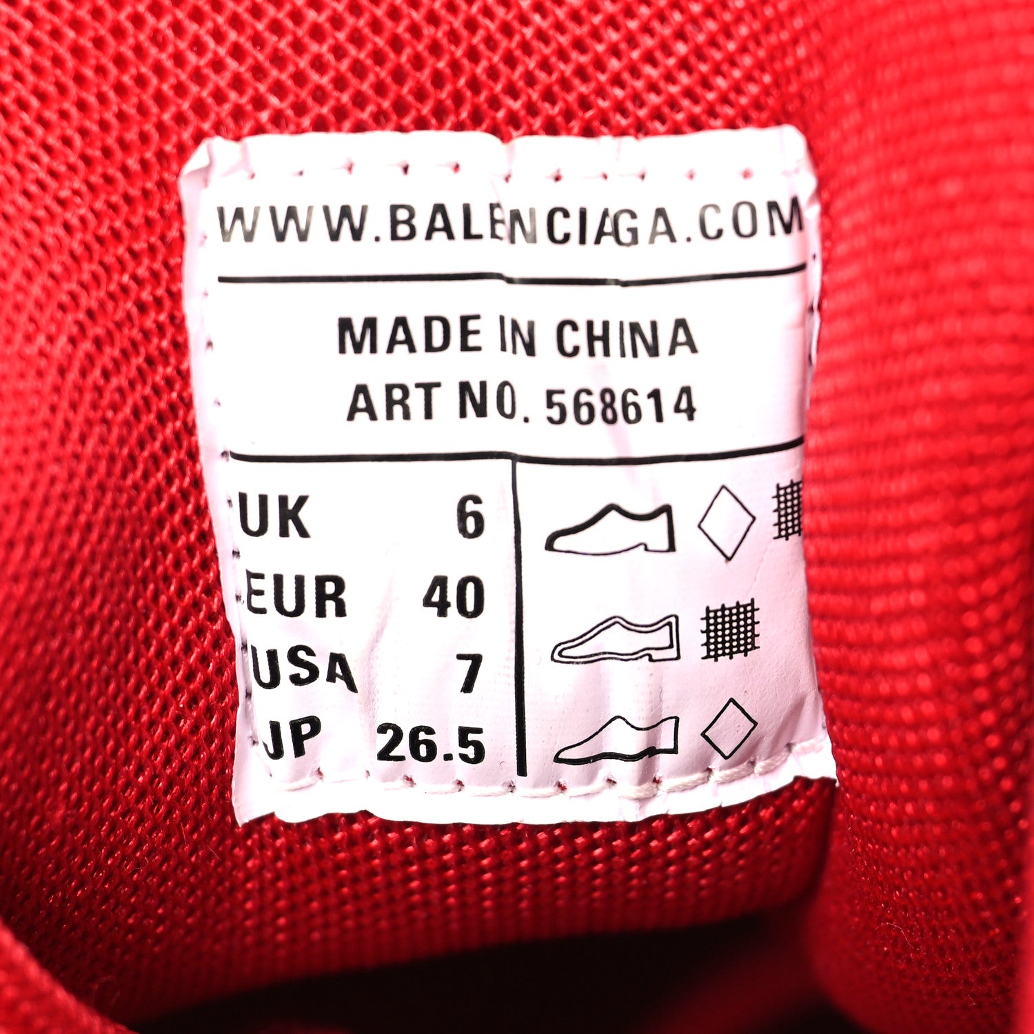 Balenciaga Rubber Mesh Pearlescent Mens Track.2 Open Sneakers 40 Red 7 of 7