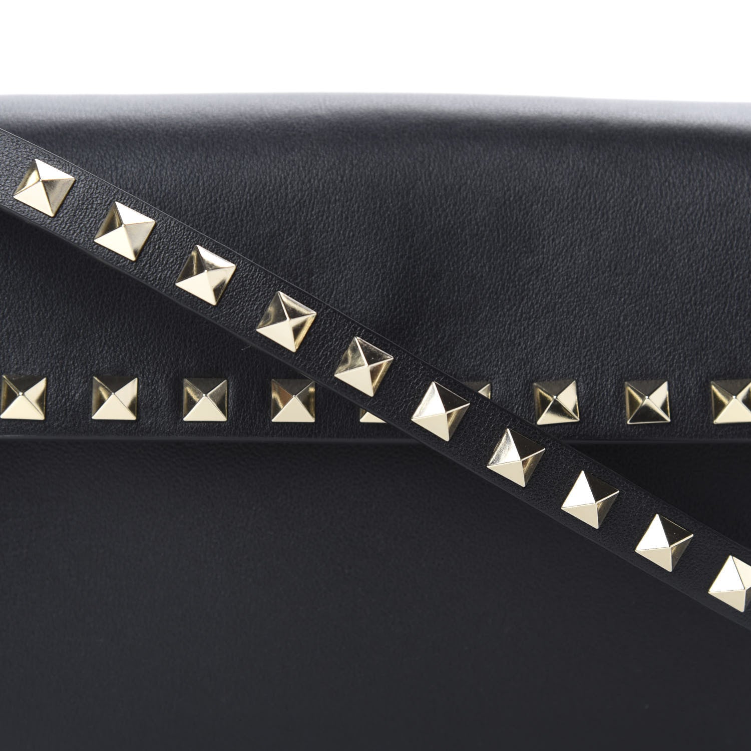 Valentino Garavani Vitello Rockstud Flap Crossbody Bag Black 9 of 9