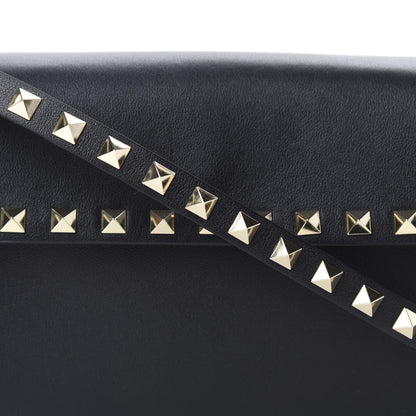 Valentino Garavani Vitello Rockstud Flap Crossbody Bag Black 9 of 9