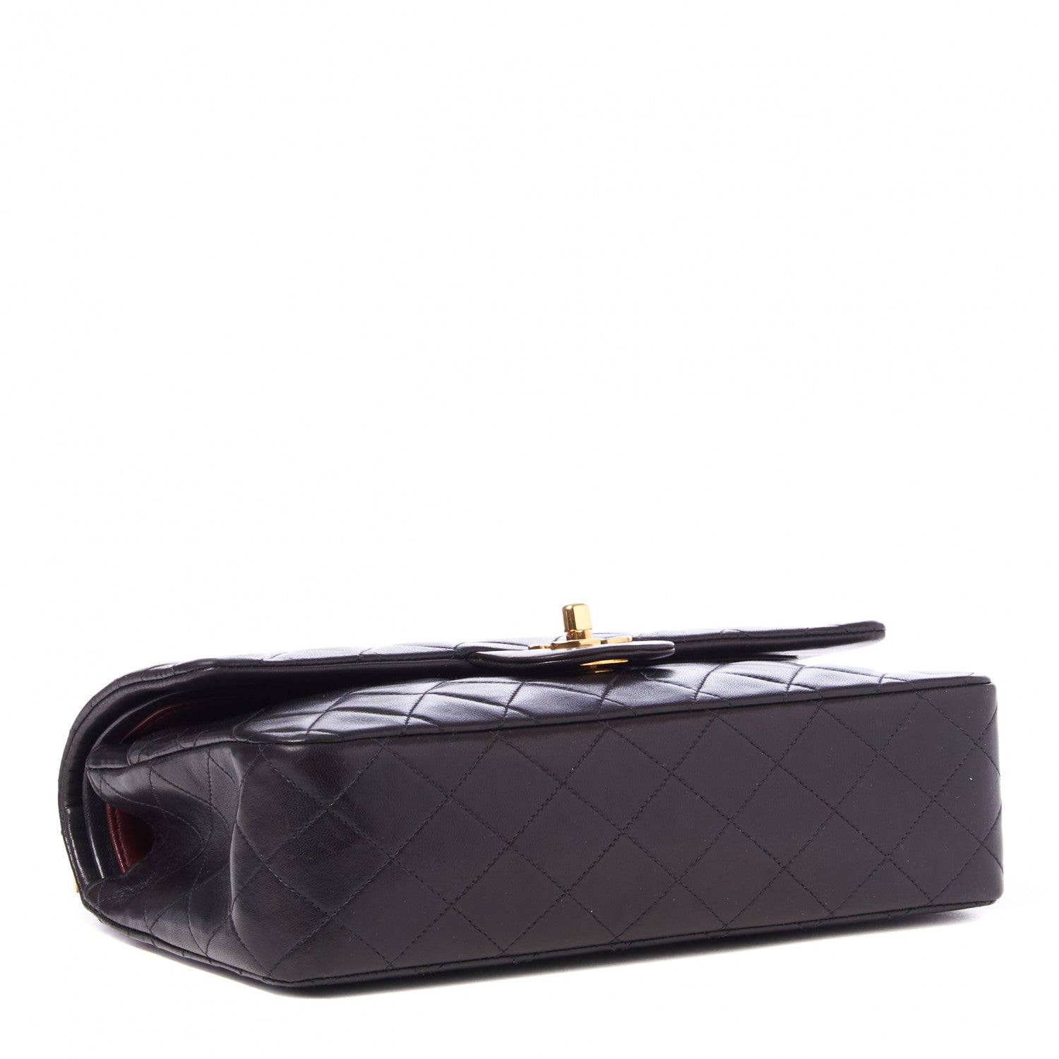 Chanel Lambskin Quilted Medium Double Flap Black 3 of 9