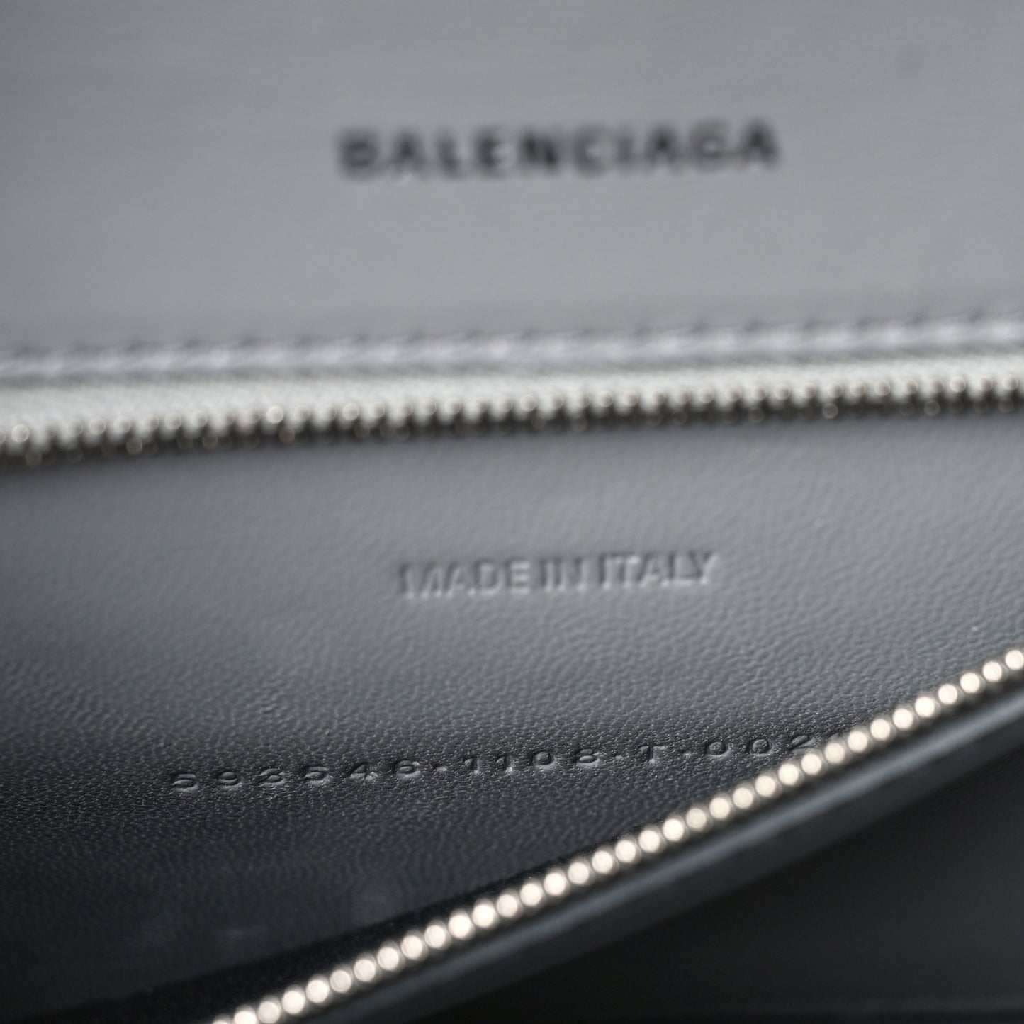 Shiny Calfskin Crocodile Embossed Small Hourglass Top Handle Bag Balenciaga Grey