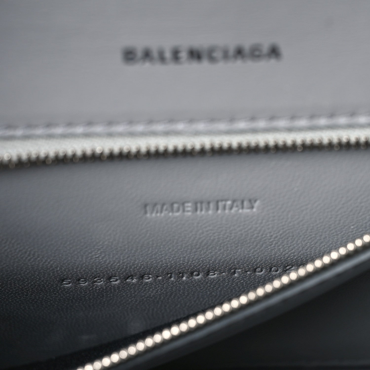 Balenciaga Shiny Calfskin Crocodile Embossed Small Hourglass Top Handle Bag Balenciaga Grey 8 of 10