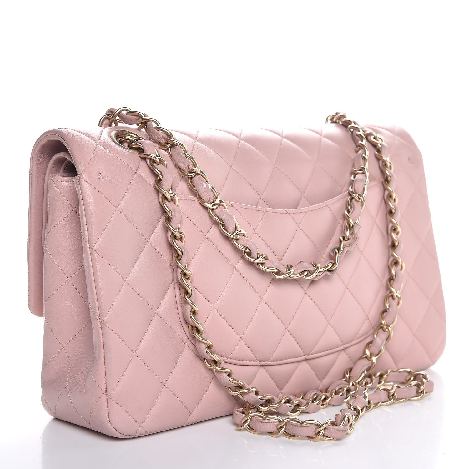 Chanel Lambskin Quilted Medium Double Flap Pink 4 of 17