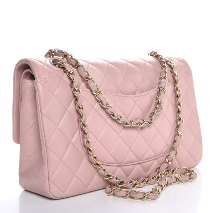 Chanel Lambskin Quilted Medium Double Flap Pink 4 of 17