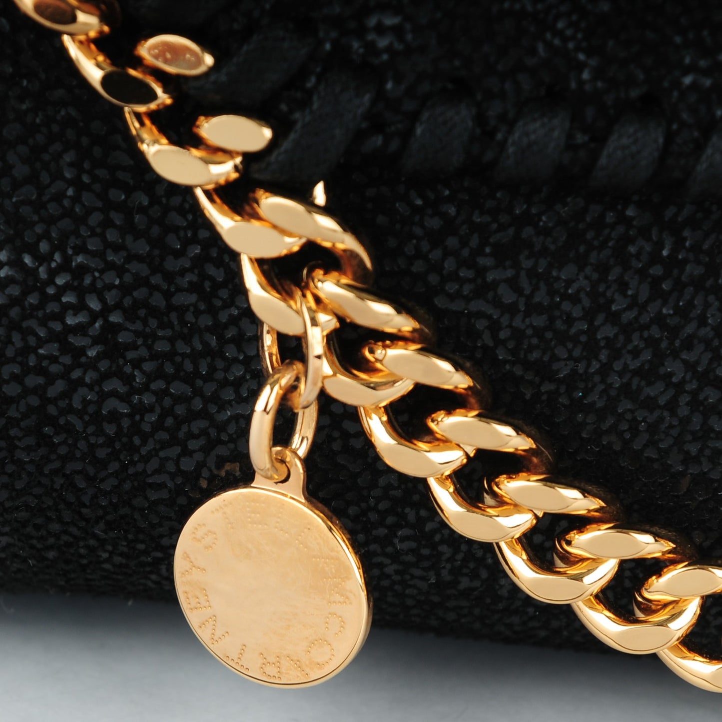 Shaggy Deer Tiny Fold Over Falabella Tote Black