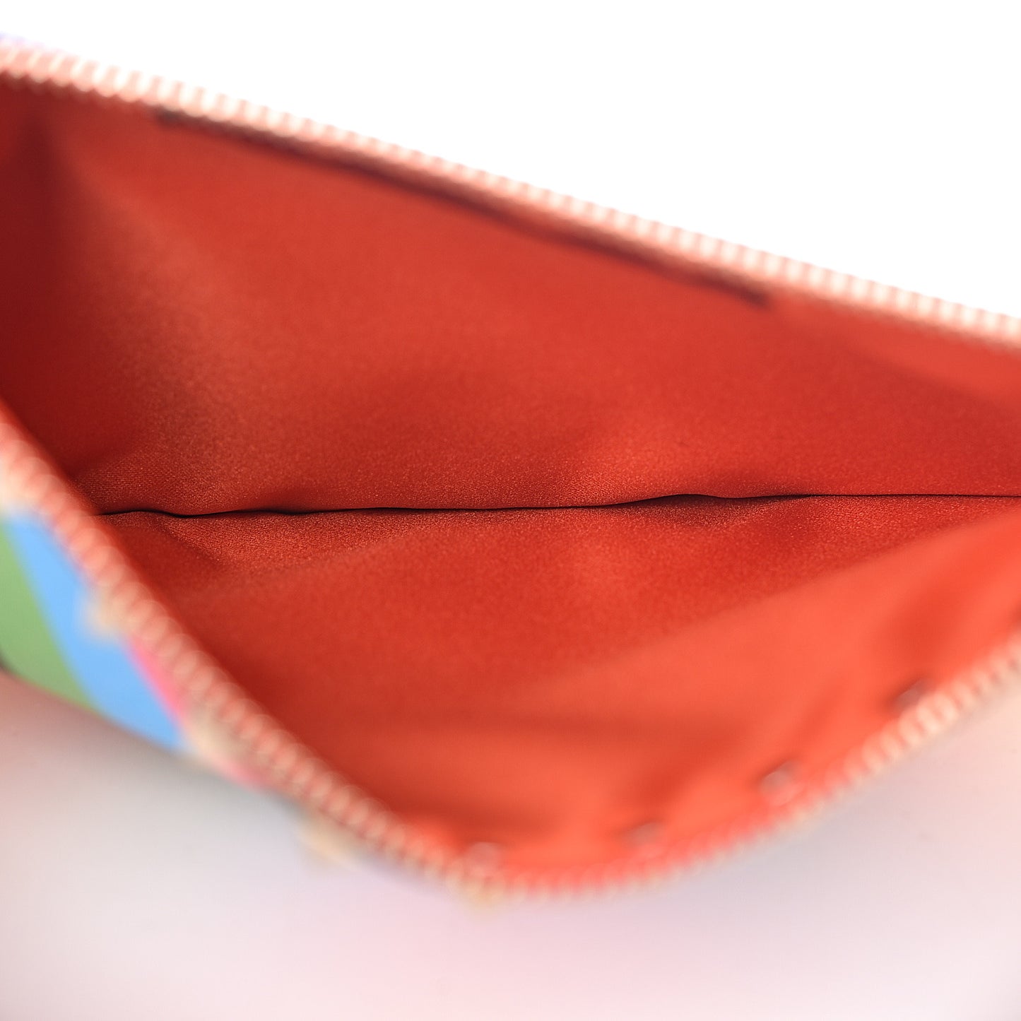 Vitello 1973 Medium Rockstud Zip Pouch Multicolor