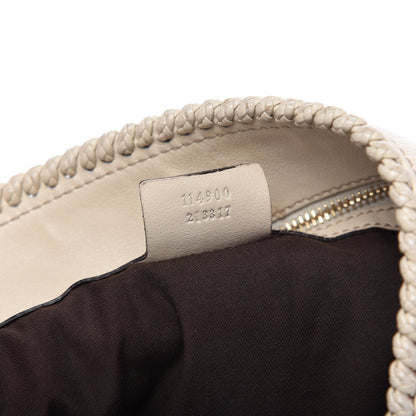 Gucci Calfskin Large Horsebit Chain Hobo Ivory 9 of 14