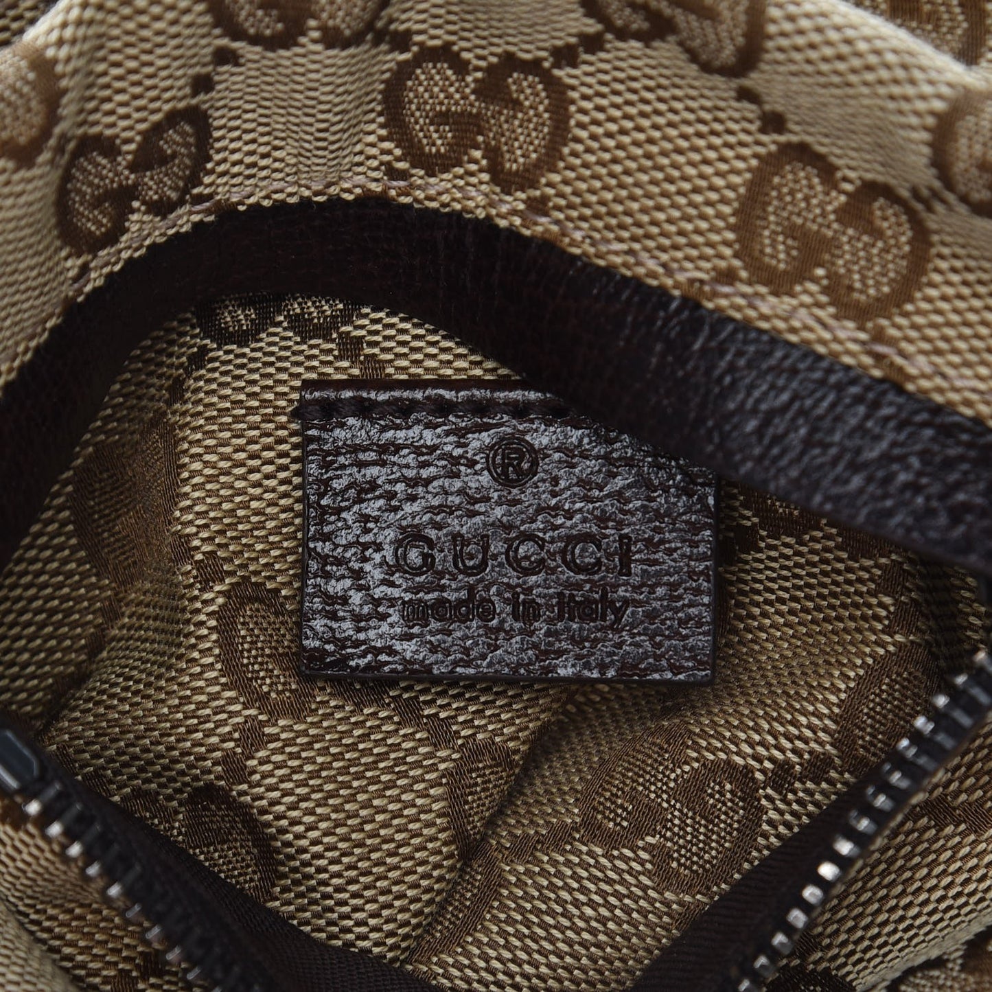 Monogram Web Belt Bag Dark Brown