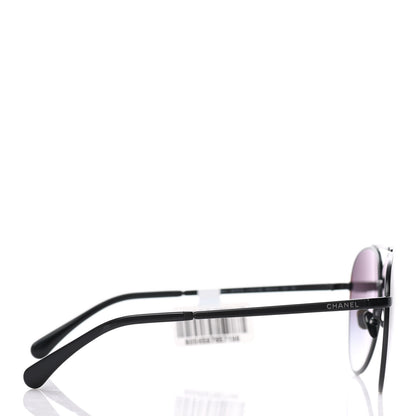 Chanel Metal Aviator Sunglasses 4279-B Black 3 of 8