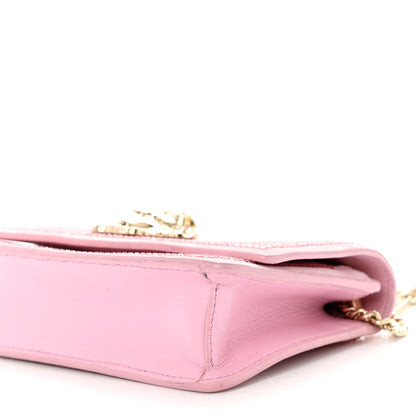 Versace Vitello Crystal Palazzo Evening Bag Pink 9 of 10