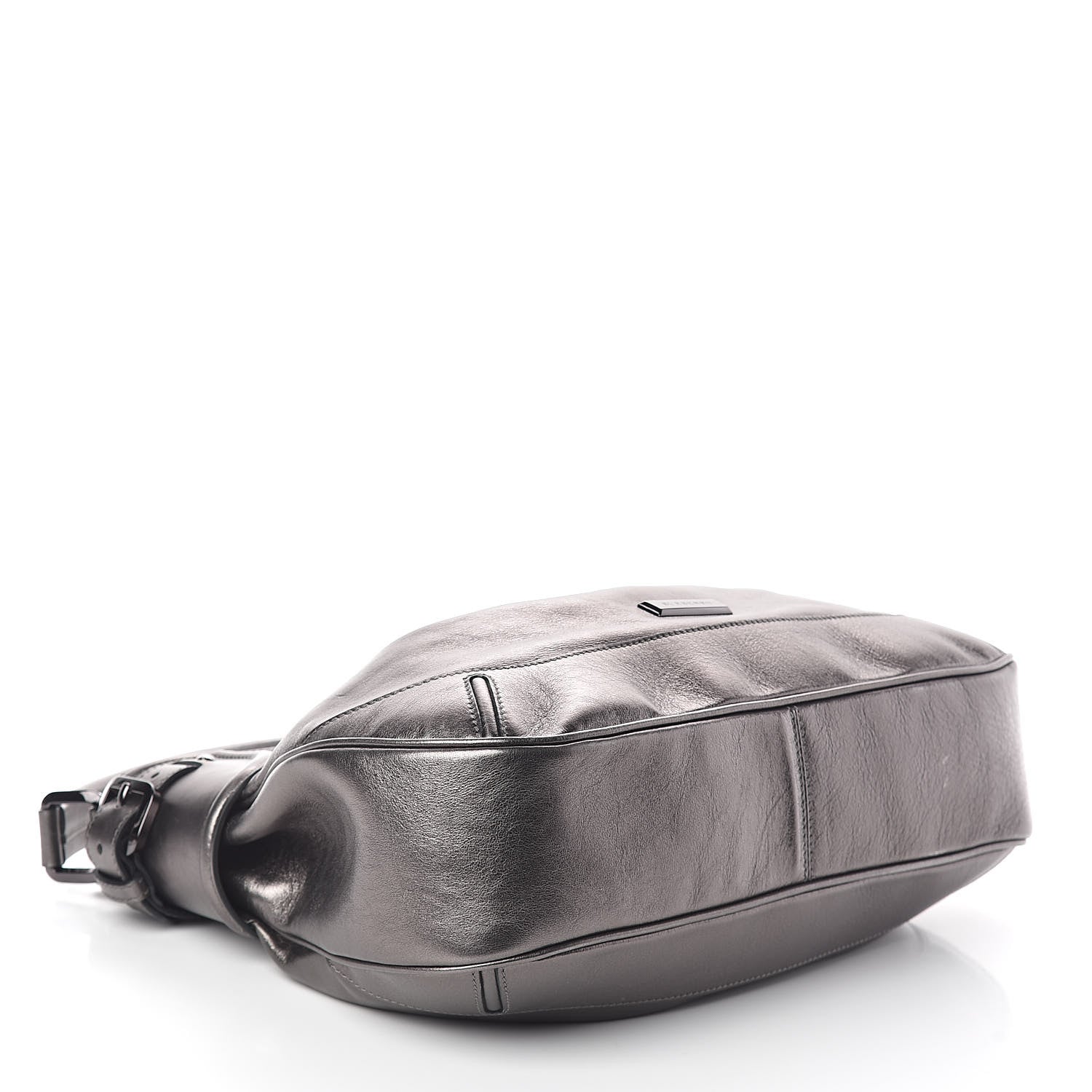 Burberry Metallic Calfskin Shoulder Bag Anthracite 4 of 9