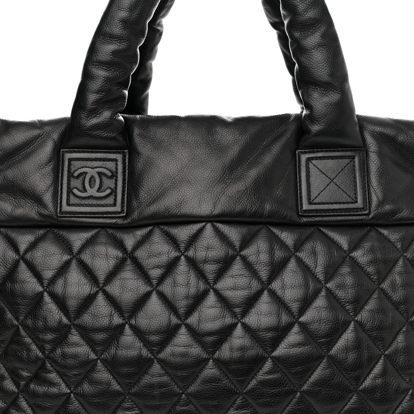 Caviar Quilted Large Coco Cocoon Tote Black