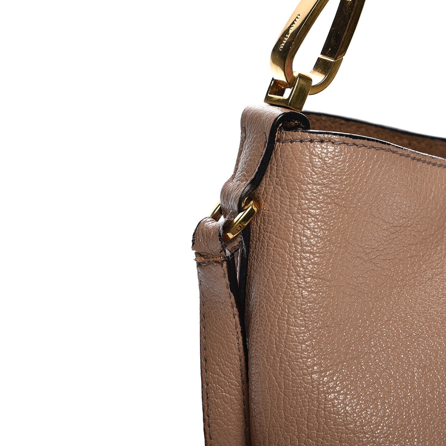 Miu Miu Goatskin Madras Shoulder Bag Cammeo 10 of 15