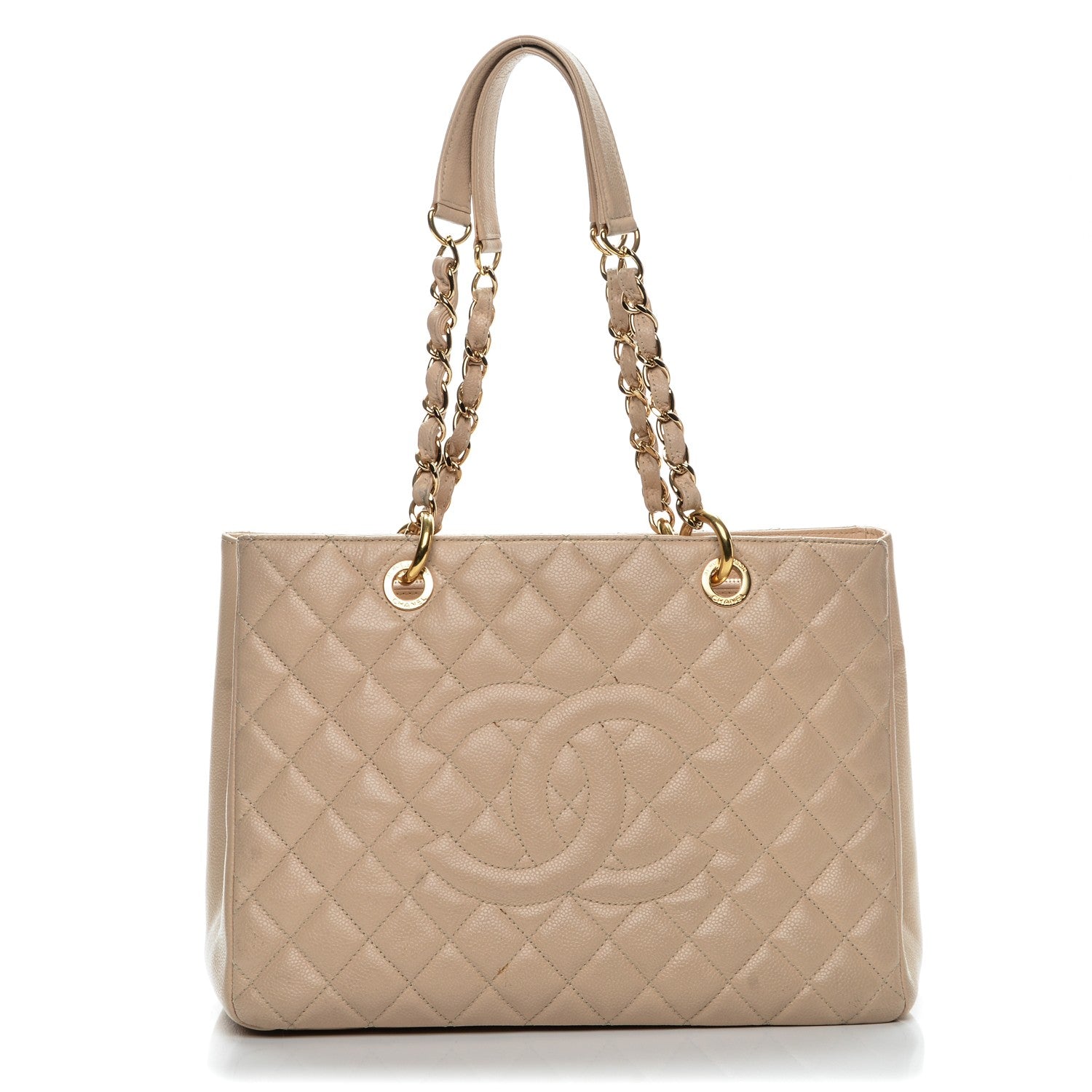 Chanel Caviar Quilted Grand Shopping Tote GST Beige Clair 1 of 10