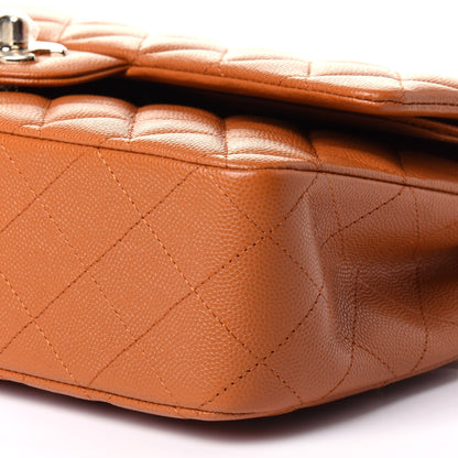 Chanel Caviar Quilted Medium Double Flap Light Brown 8 of 9